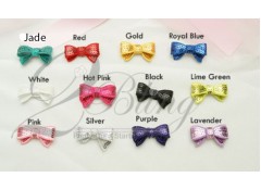 Sequin BOW, "Petite", 4cm, Pack of 3